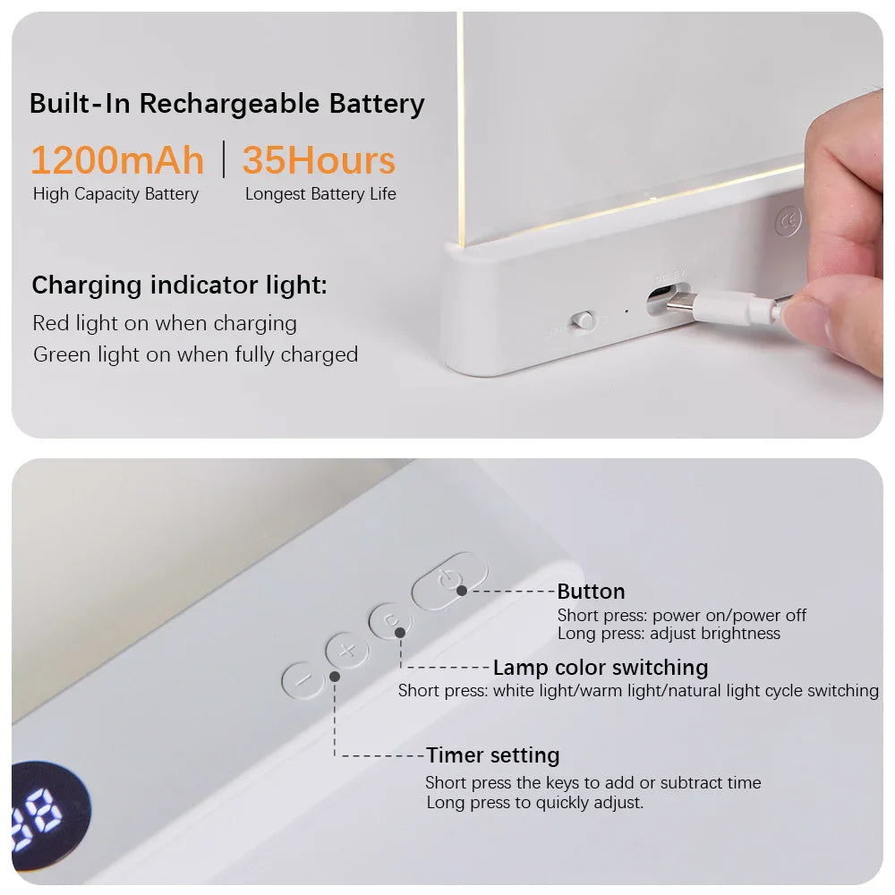 LED Book & Night Light 2-in-1