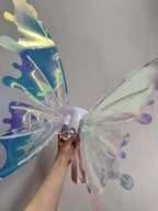 Glowing fairy costume wings with Warm yellow LED or Multicolor LED for themed parties and sweet 16 outfits