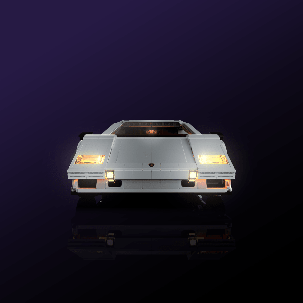 5000 QV LED light kit for LEGO Lamborghini model with illuminated headlights and cabin display — Gearfinch