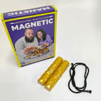 2 player magnetic stones game with polished octagonal pieces for turn-taking play