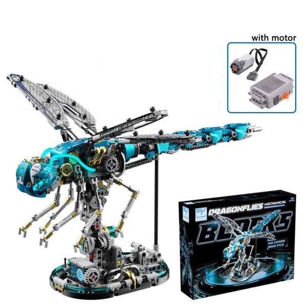 Mechanical dragonfly building kit with 866 pieces for an advanced hands-on assembly challenge — Gearfinch