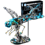 Mechanical insect building kit with integrated LED lighting for an illuminated shelf display