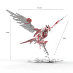 Mechanical bird collectible in Gold Eagle, Silver Eagle, and Red Eagle finishes for a display cabinet