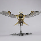 Desk-sized eagle model display in Gold Eagle, Silver Eagle, and Red Eagle finishes with moving wings