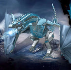 ABS mechanical dragon blocks set with multi-directional movement for a poseable fantasy centerpiece