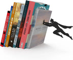 Harry Potter, Yoda and superhero metal bookends for arranging a small themed book collection