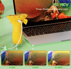 Yellow kids digital microscope with a built-in IPS display for viewing close-up details without a computer