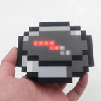 Working magnetic pixel compass with a needle that points to magnetic north for navigation