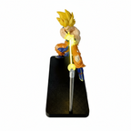 Anime collector beam figurine with LED illumination, magnetic stand, and removable energy beam