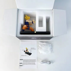 Christmas gift for him or kids who collect Dragon Ball decor, featuring a golden yellow LED beam figurine