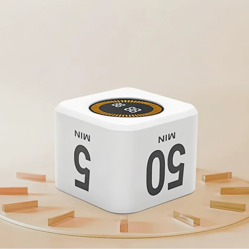 Pomodoro Timer Cube with Flip Productivity Countdown Presets
