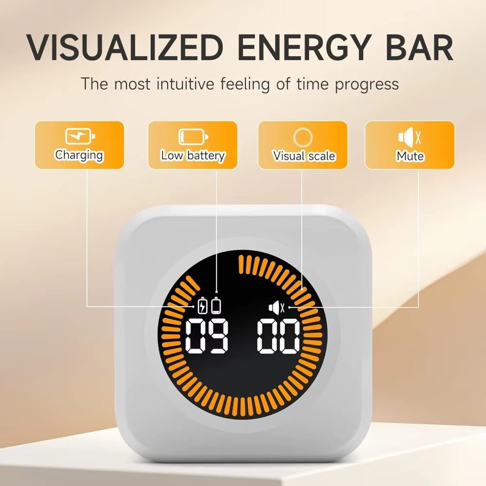 Pomodoro Timer Cube with Flip Productivity Countdown Presets