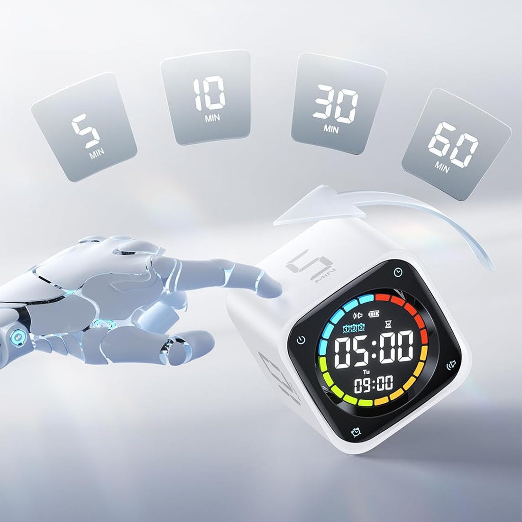 Pomodoro Timer Cube with Flip Productivity Countdown Presets