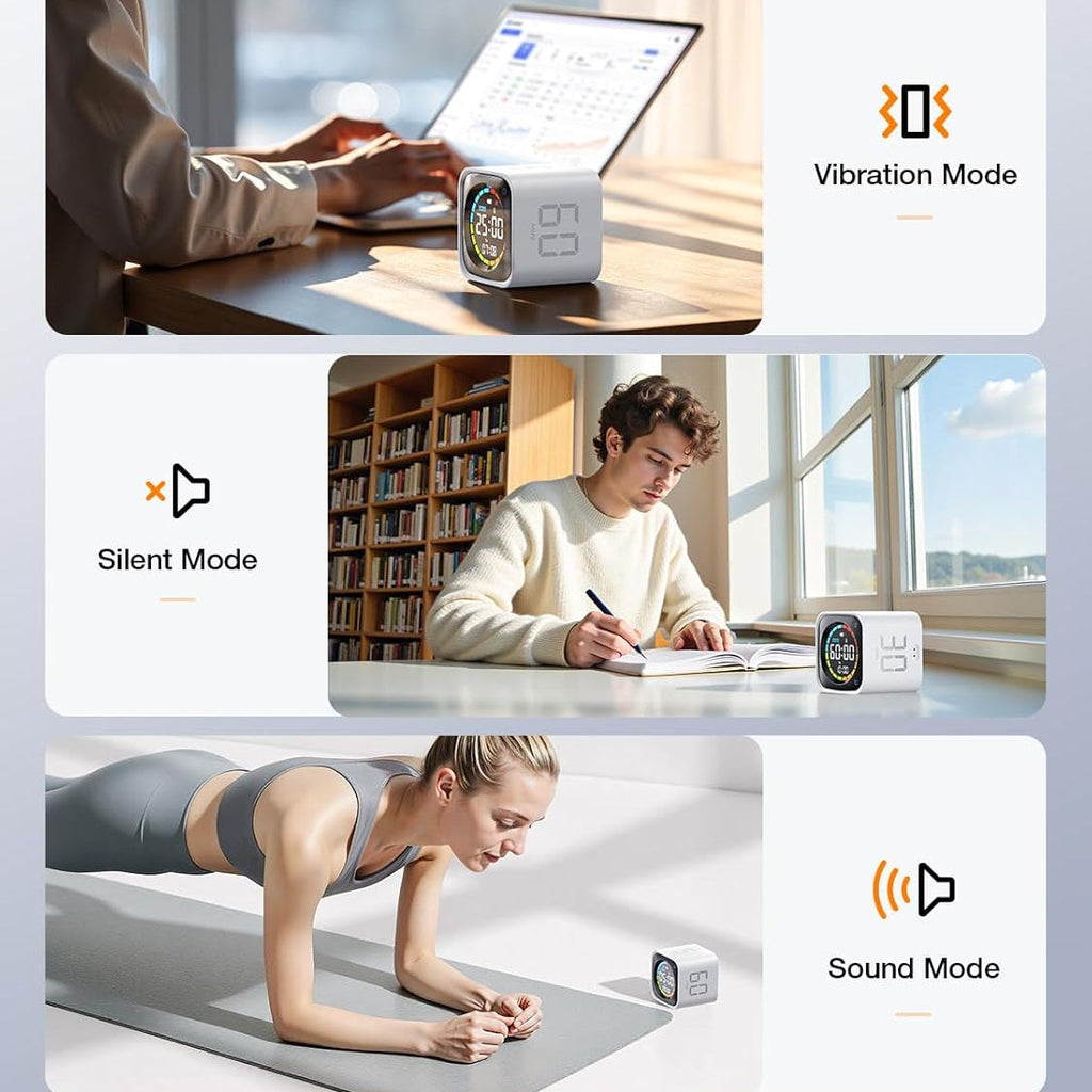 Pomodoro Timer Cube with Flip Productivity Countdown Presets