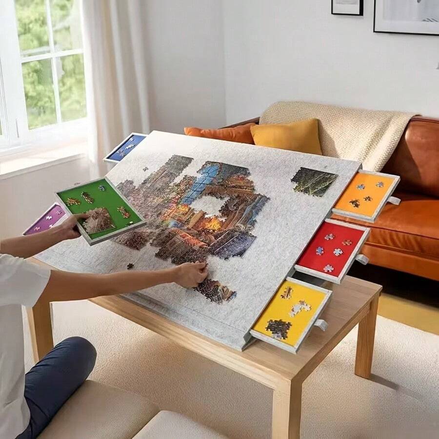 Puzzle Board 2000 Pieces with 6 Drawers