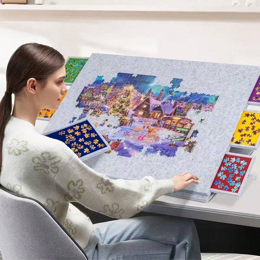 Puzzle Board 2000 Pieces with 6 Drawers