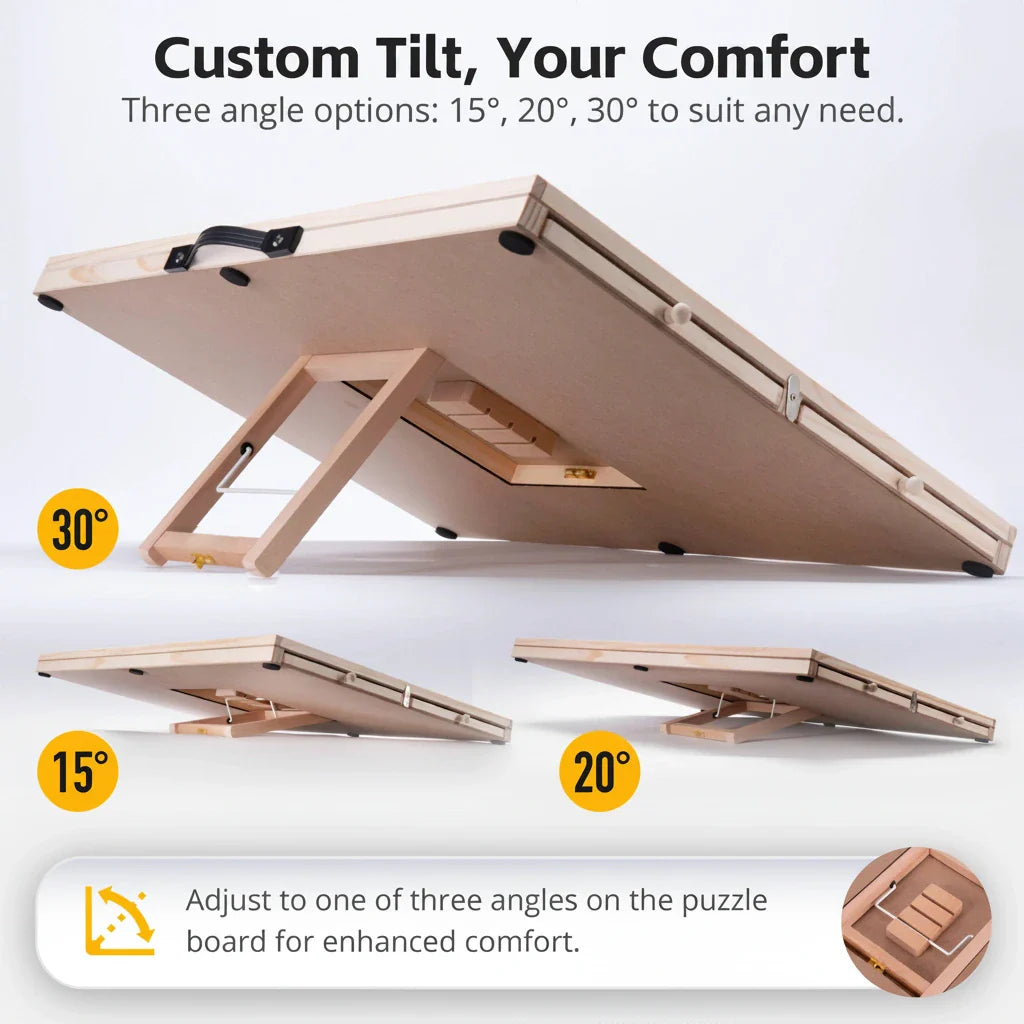 Rotating Tilting Puzzle Board with Drawers 2000 Piece