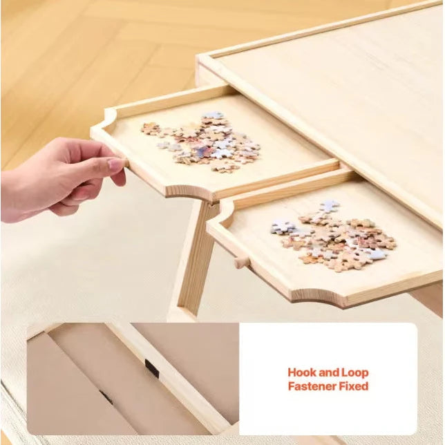 Puzzle Table With Drawers