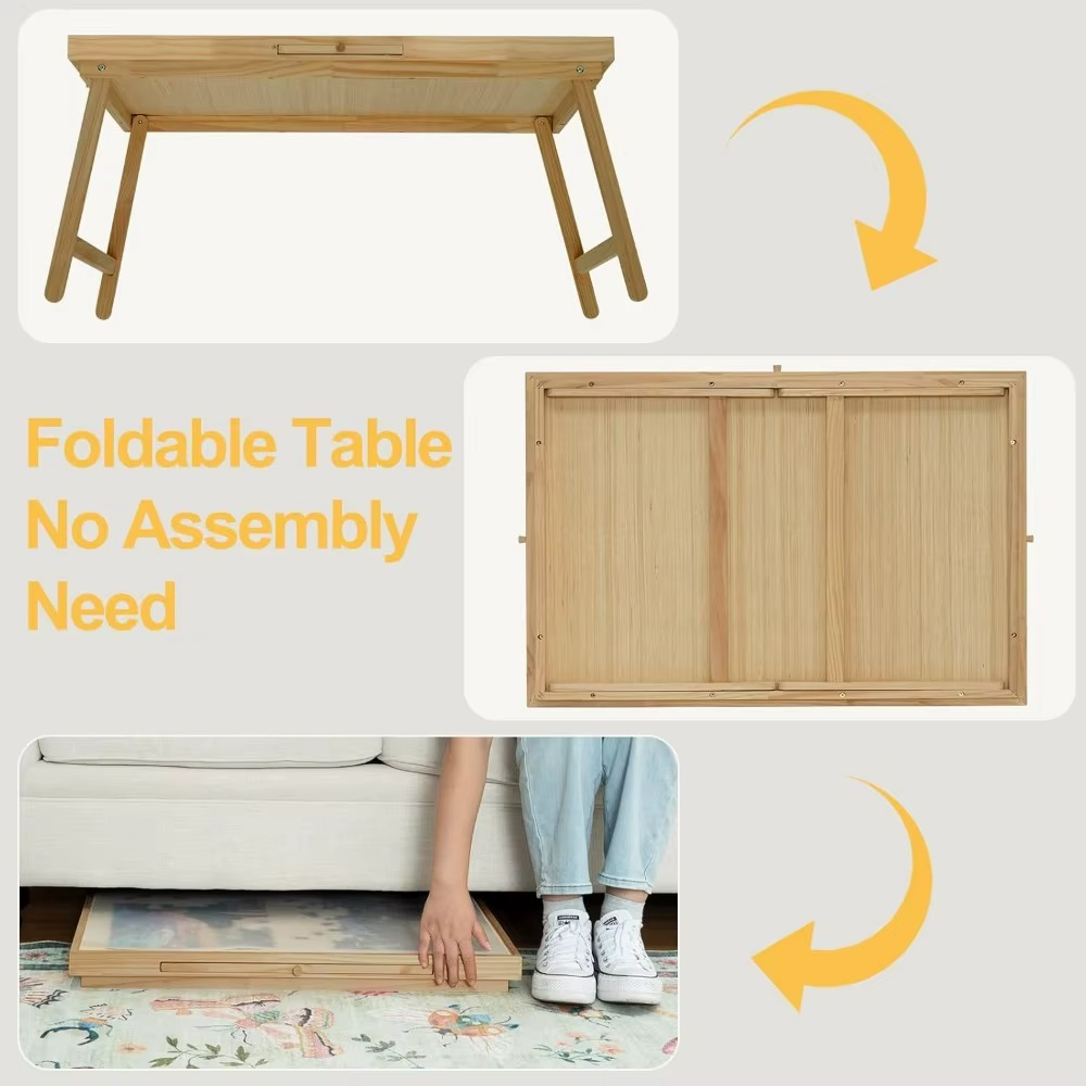 Puzzle Table With Drawers