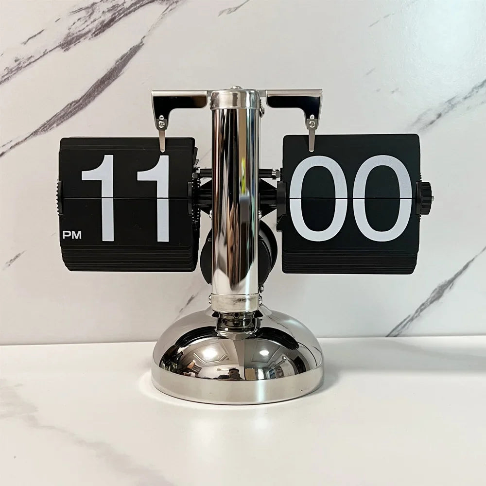 Retro Flip Down Clock with Automatic Rotating
