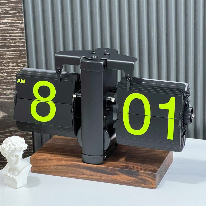 Retro Flip Down Clock with Automatic Rotating