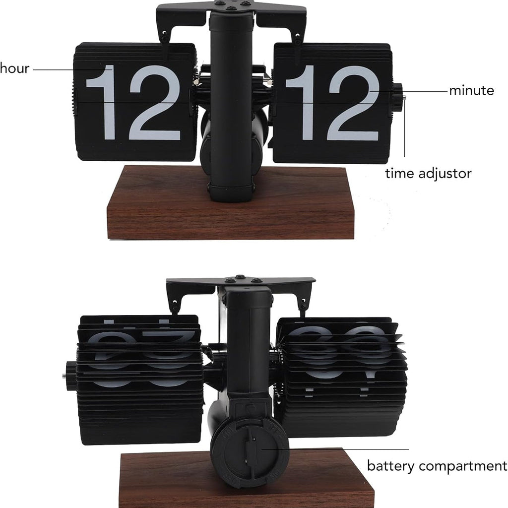 Retro Flip Down Clock with Automatic Rotating