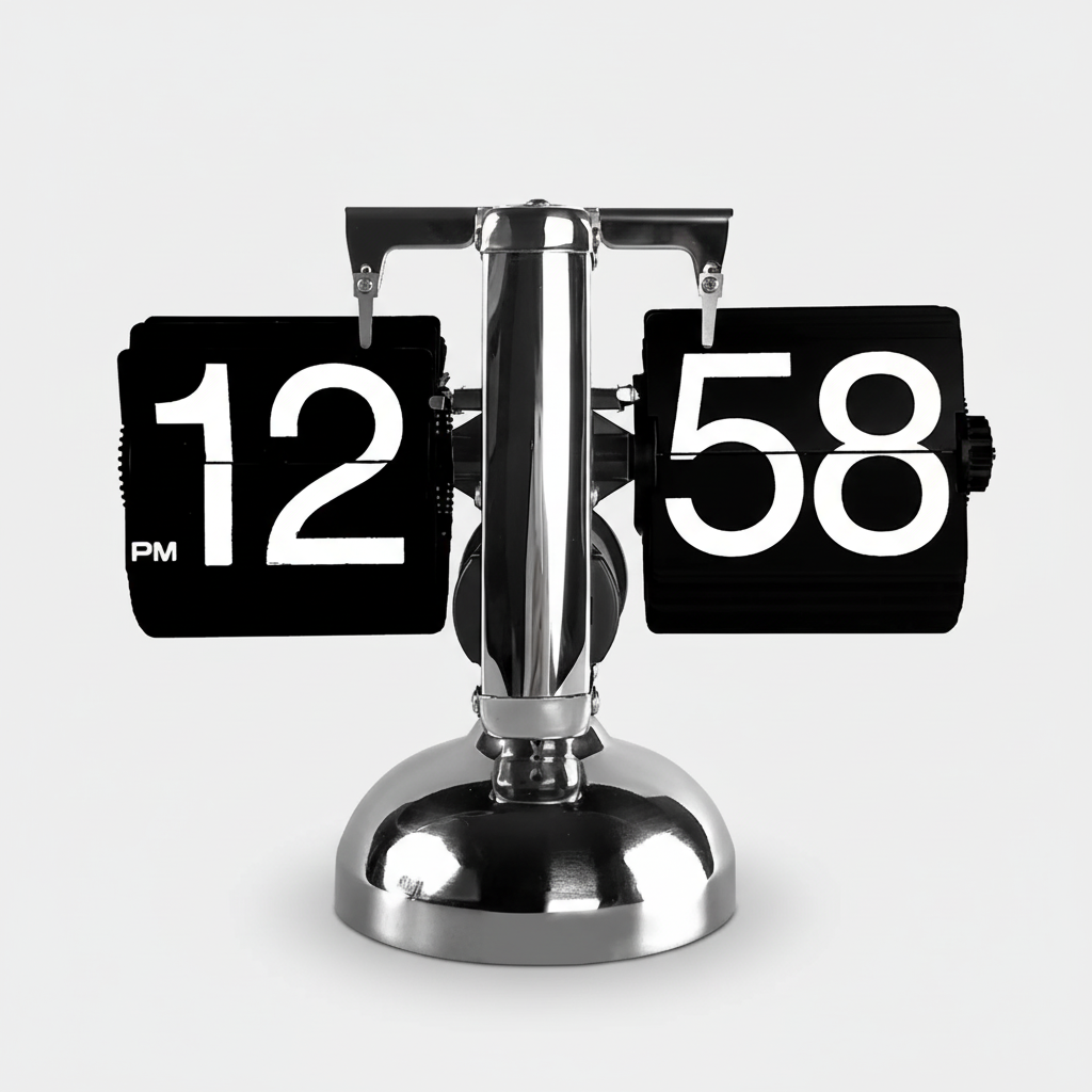 Retro Flip Down Clock with Automatic Rotating