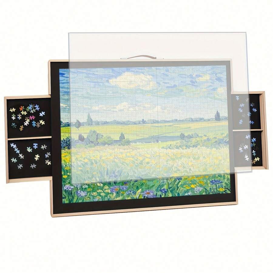 Rotating Puzzle Board with Drawers 1500 Piece