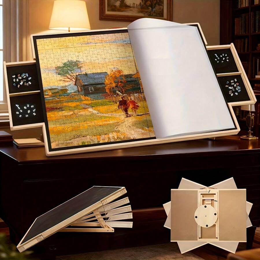 Rotating Puzzle Board with Drawers 1500 Piece