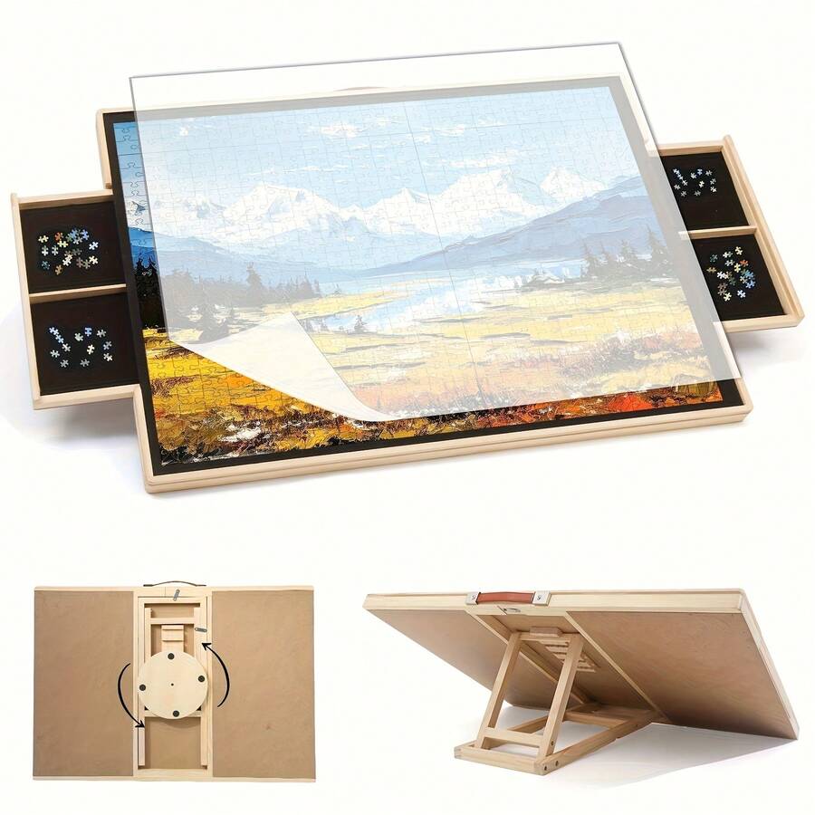 Rotating Puzzle Board with Drawers 1500 Piece