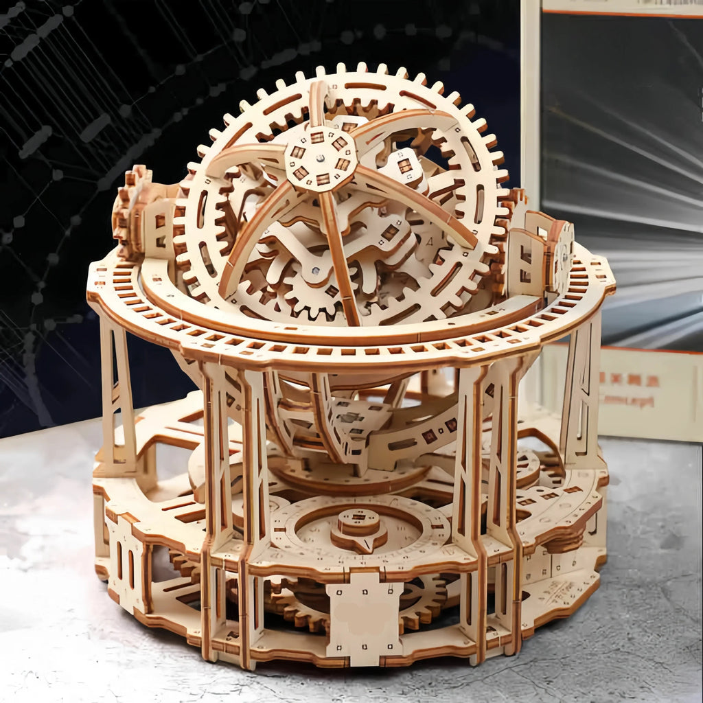 Spherical Tourbillon Chronograph - Mechanical Wooden Clock Kit