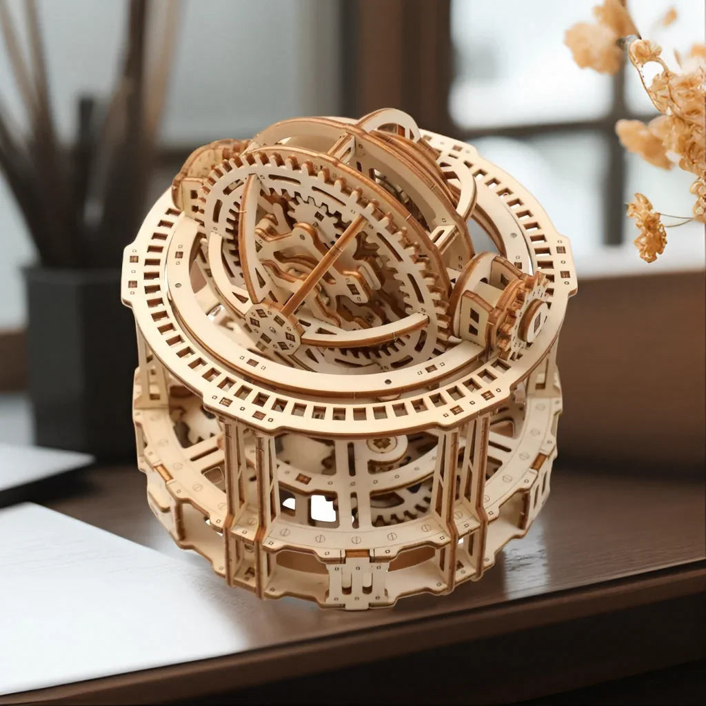 Spherical Tourbillon Chronograph - Mechanical Wooden Clock Kit