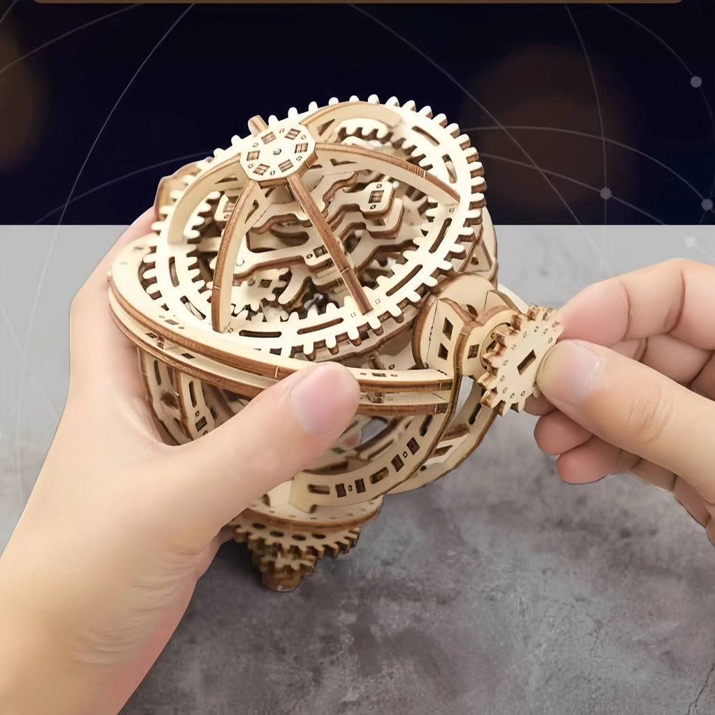 Spherical Tourbillon Chronograph - Mechanical Wooden Clock Kit