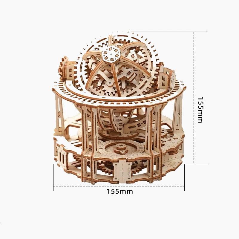 Spherical Tourbillon Chronograph - Mechanical Wooden Clock Kit