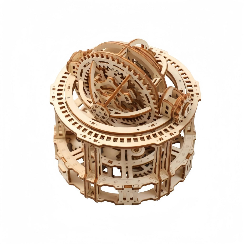 Spherical Tourbillon Chronograph - Mechanical Wooden Clock Kit