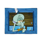 Squidward wall tapestry for a dorm backdrop that displays a favorite cartoon interest