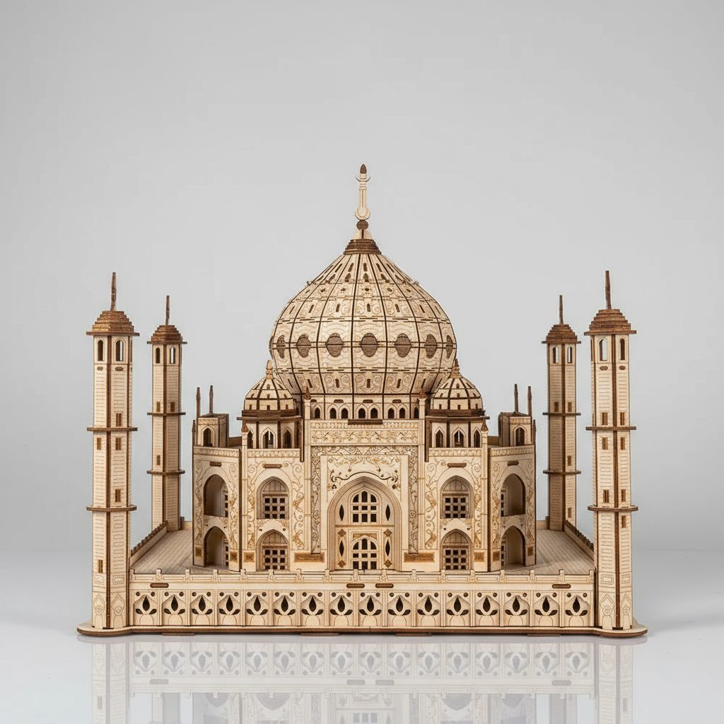 Taj Mahal 3D Wooden Puzzle with LED Lights