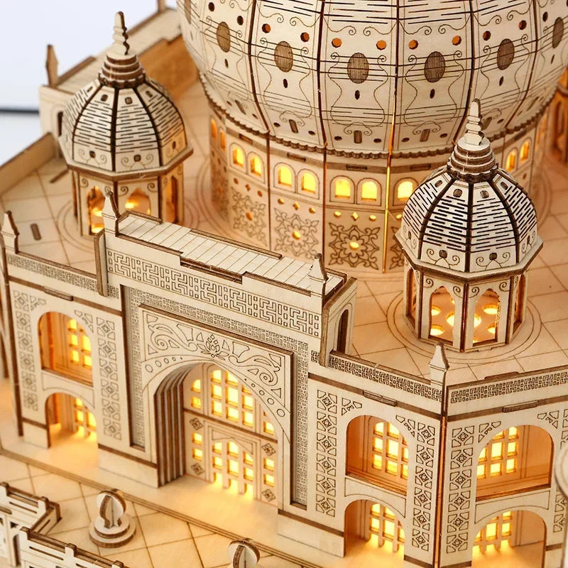Taj Mahal 3D Wooden Puzzle with LED Lights
