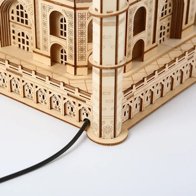 Taj Mahal 3D Wooden Puzzle with LED Lights