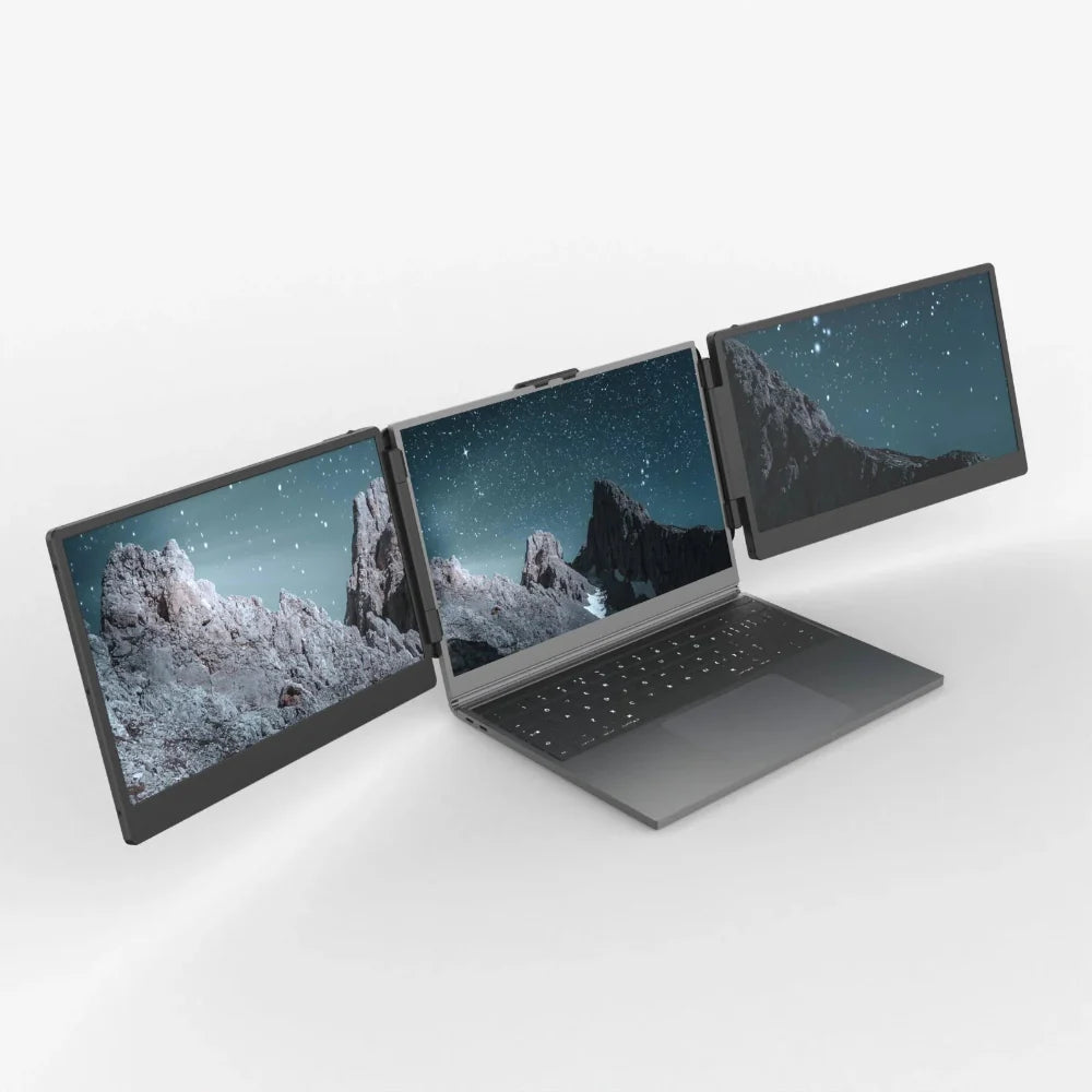 14" Triple Screen Laptop Monitor Extender FHD