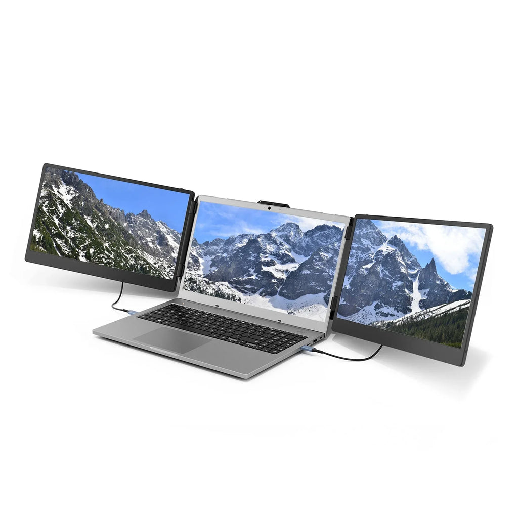 14" Triple Screen Laptop Monitor Extender FHD