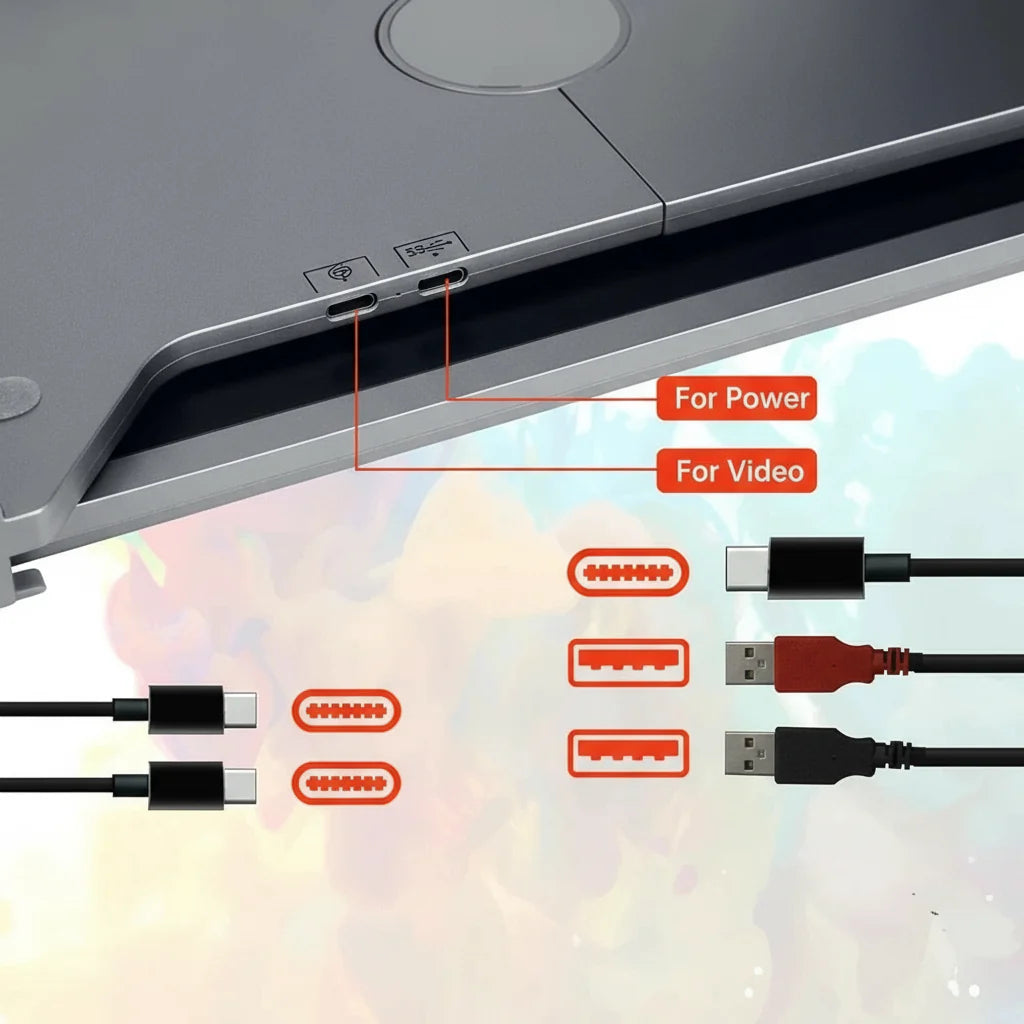 14" Triple Screen Laptop Monitor Extender FHD