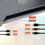 14-inch laptop screen extender with 180-degree rotating side panel for sharing client presentations