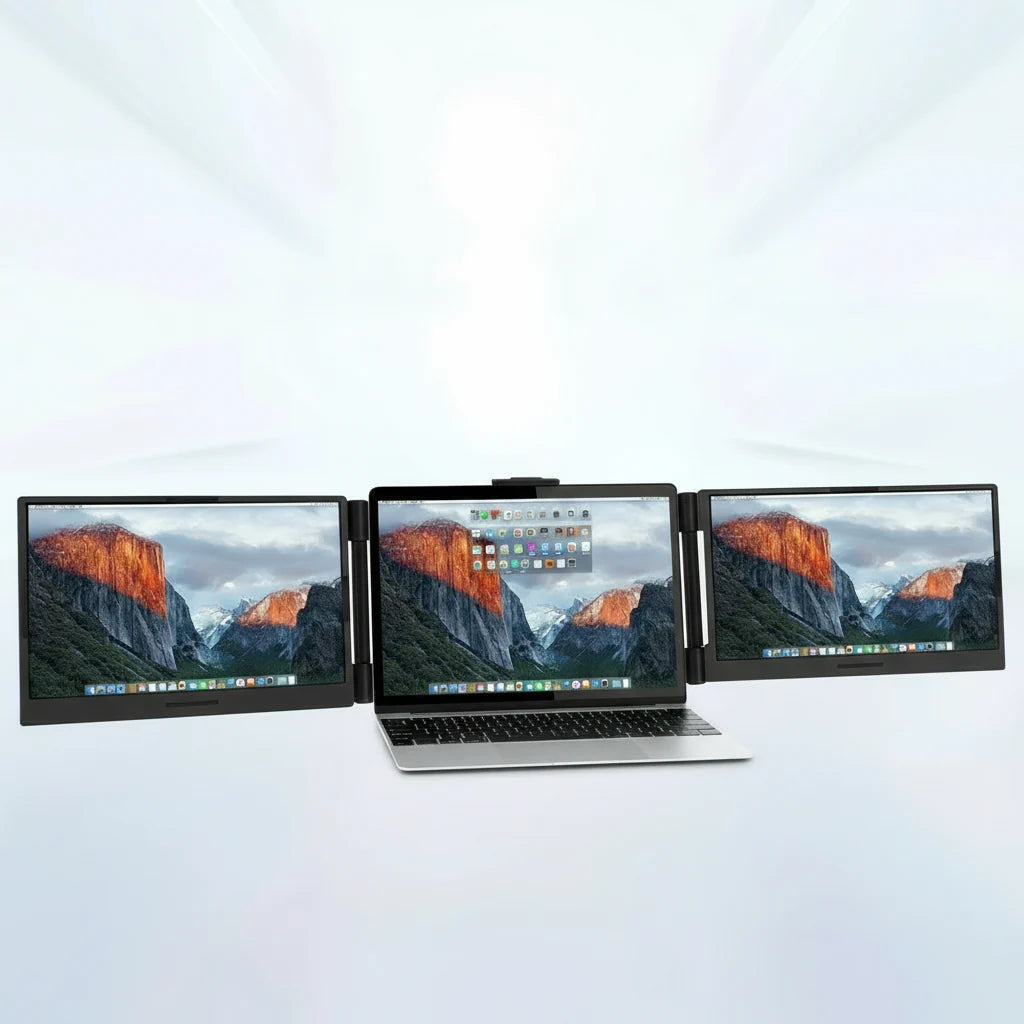 14" Triple Screen Laptop Monitor Extender FHD