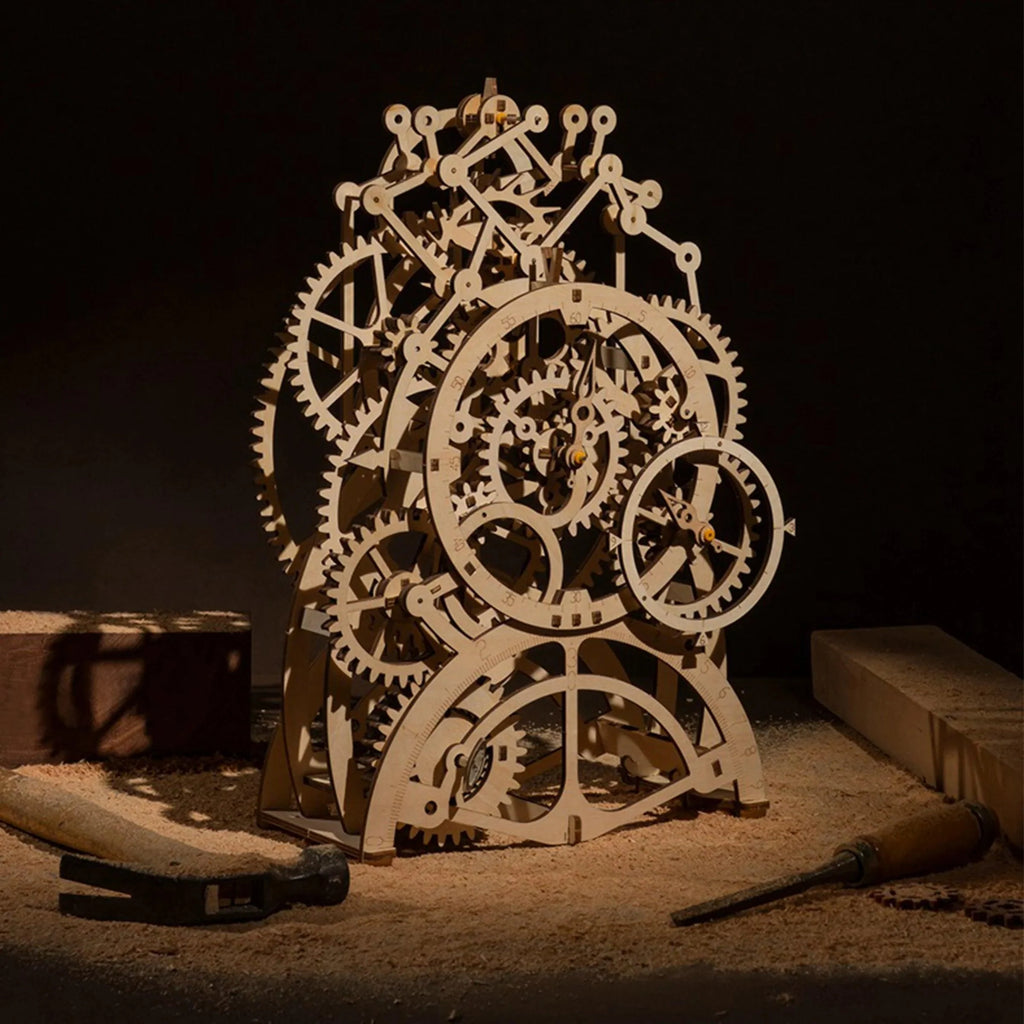 Temporal Craftsman Functional Wooden Pendulum Clock Kit