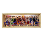 Shin-chan 3D acrylic LED light for a playful anime room display in a natural wood frame