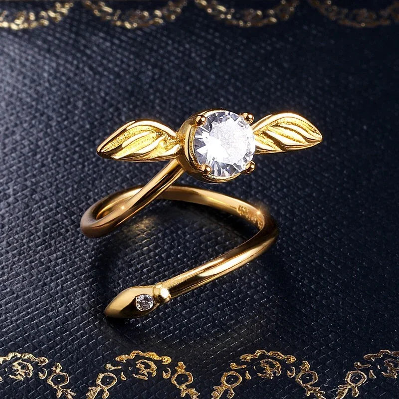 Magical Harry Potter Golden Snitch Ring Box