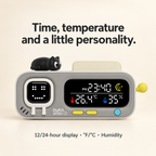 Clock, Fahrenheit/Celsius and humidity features