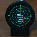 Front view of the textured black desktop display