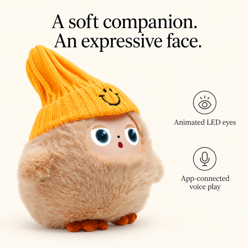 Expressive LED eyes and app-connected voice play